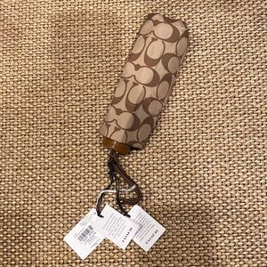 Brand New Coach Mini Umbrella Khaki/Saddle Retails for $78